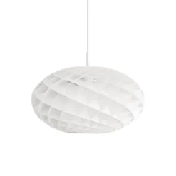 Patera oval 500 pendel, vit 50cm