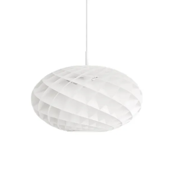 Patera oval 500 pendel, vit 50cm