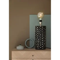 Peggy lampfot, svart/mässing 40cm