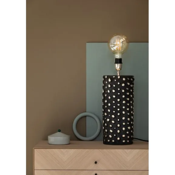 Peggy lampfot, svart/mässing 40cm
