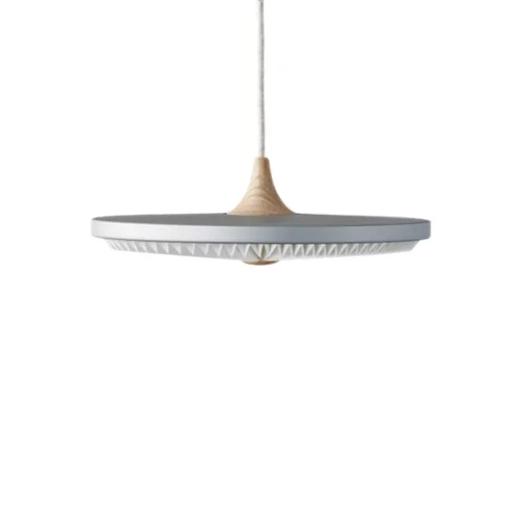 Pendant, SOLEIL M, 50cm. Silver cloud, paper