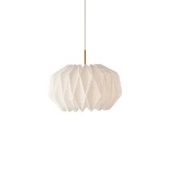 Pendel SOFTLY PLEATED I Small Vit/Mässing