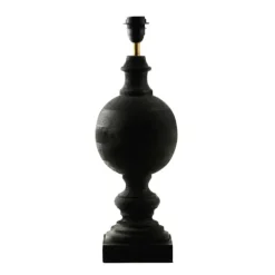 Percy Lampfot Antik svart 15cm