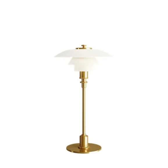 PH 2/1 bordslampa, mässing/opal 35,5cm