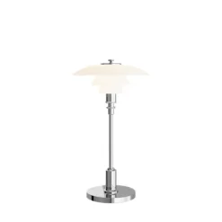 PH 2/1 portabel bordslampa, krom