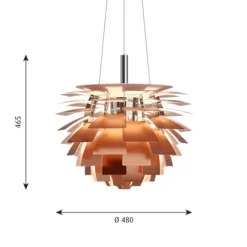 PH Artichoke 480 pendel, koppar 48cm