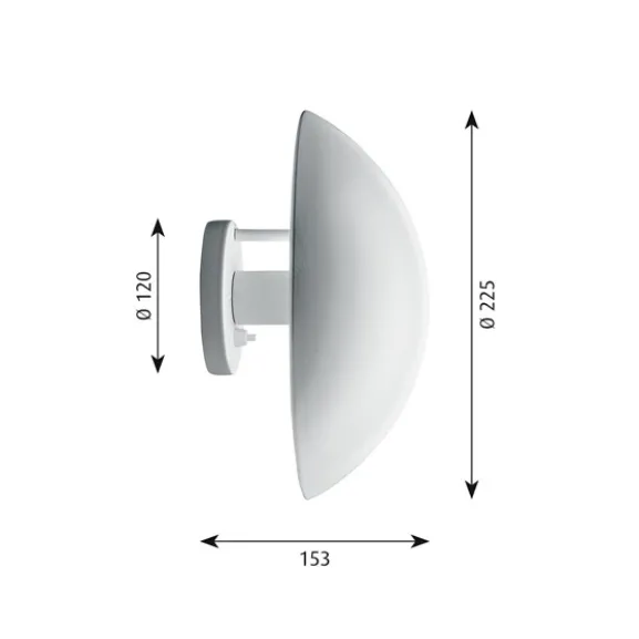 PH HAT vägglampa, vit 22,5cm