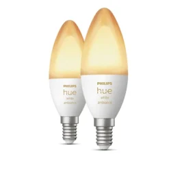 Philips Hue White Ambiance 2-pack E14 kronljus 4W