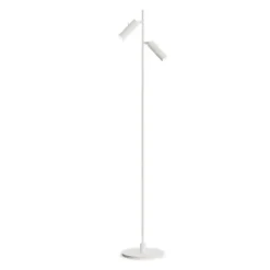 Pipeline golvlampa mattvit dubbel GU10 MR11