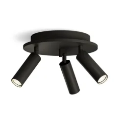 Pipeline rund 3 mattsvart LED GU10 MR11