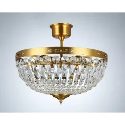 Plafond Rhea Medium Borstad Mässing 42cm