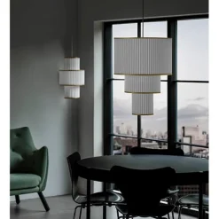 Plivello pendel S-M-L, vit/guld