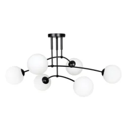 PREGOS 6 Taklampa, Svart/Vit