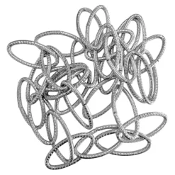 Präglad kätting 1m Nickel
