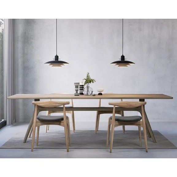 Primus I pendel, mörk denim/mässing 43cm