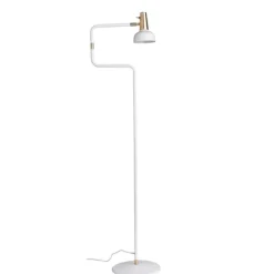 Ray golvlampa, vit/mässing 127cm