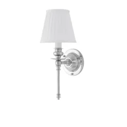 Ribbing vägglampa fast montage nickel
