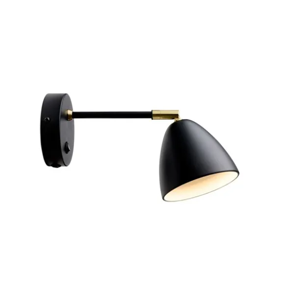 Room Vägglampa Svart - mässing