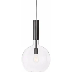Rosdala taklampa, svartoxid/klarglas 30cm