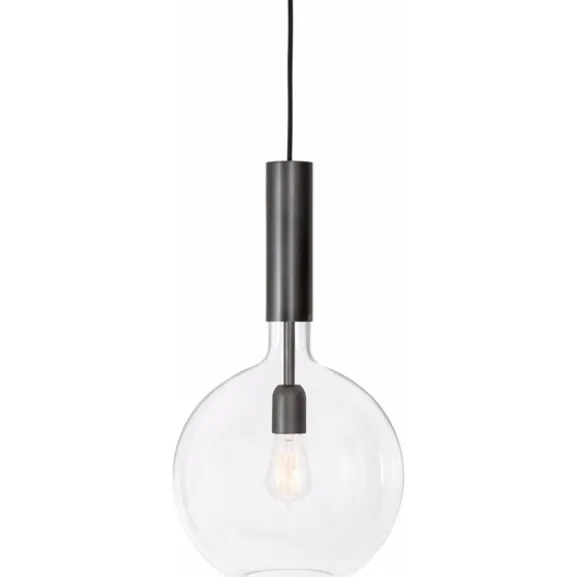 Rosdala XL taklampa, svartoxid/klarglas 40cm
