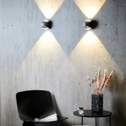 Saga Svart IP65 Vägglampa