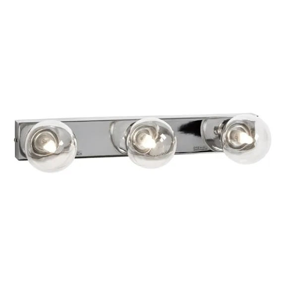 Sandhamn 3 vägglampa, krom/klar 39,5cm