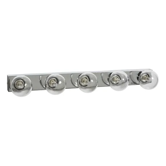 Sandhamn 5 vägglampa, krom/klar 59,5cm