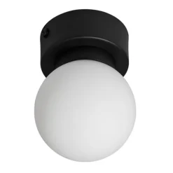 Sandhamn tak-/vägglampa, svart/opal