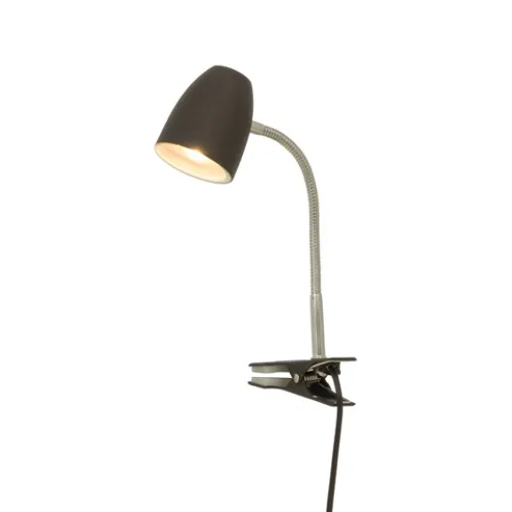 SANDNES klämlampa, svart/krom