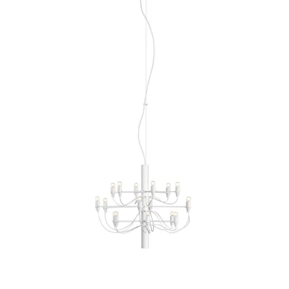 Sarfatti 2097/18 takkrona inkl. ljuskällor, Vit 69cm