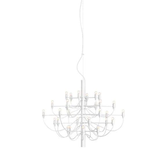 Sarfatti 2097/30 takkrona LED inkl. ljuskällor, Vit 88cm
