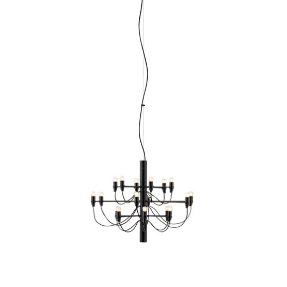 Sarfatti 2097/18 takkrona LED inkl. ljuskällor, Mattsvart 69cm