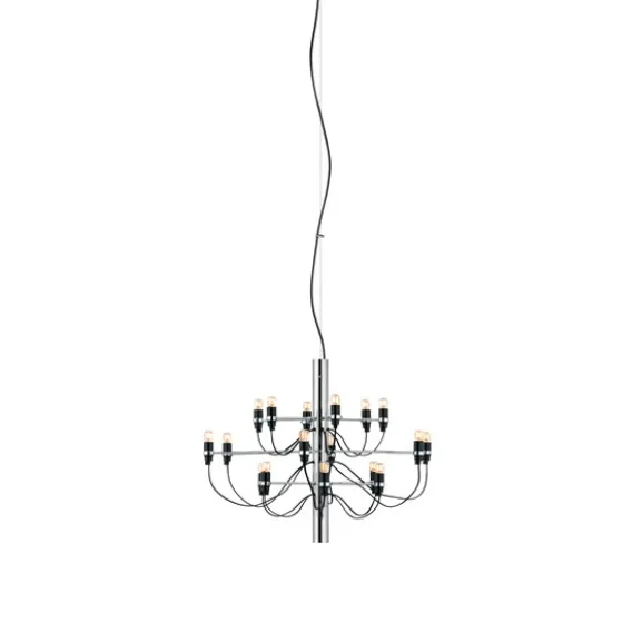 Sarfatti 2097/18 takkrona LED inkl. ljuskällor, Krom 69cm