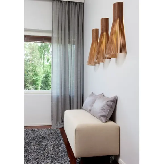 Secto vägglampa, svart 60cm