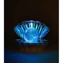 Shell Glitter bordslampa, guld