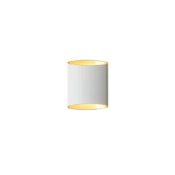 Sinne G9 vägglampa, vitstruktur/mässing