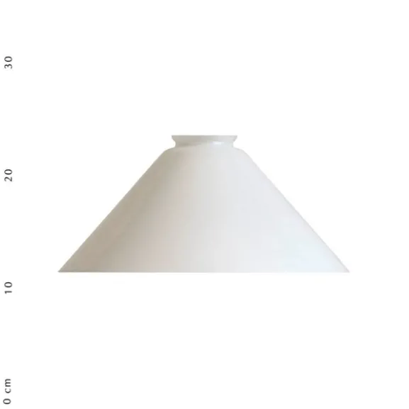 Skomakarskärm 25/60 hög, opalvit