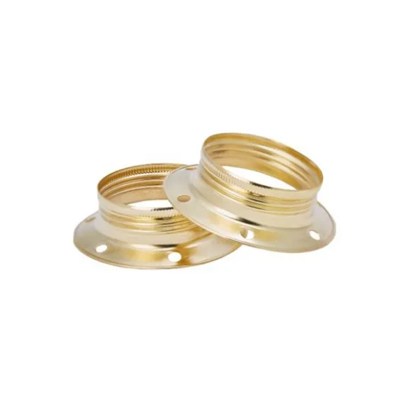 Skärmring E14 metall mässing 2-pack