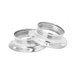 Skärmring E27 metall zinc 2-pack