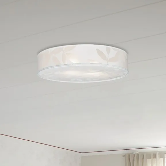 Soft plafond, vit linne 50cm