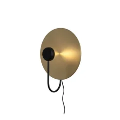 SOL vägglampa, slipad mässing/mattsvart 40cm