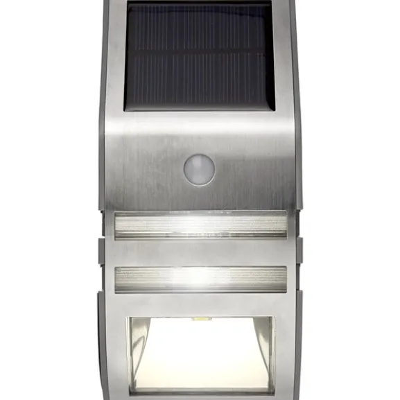 Solcellsvägglykta Wally Silver 17cm