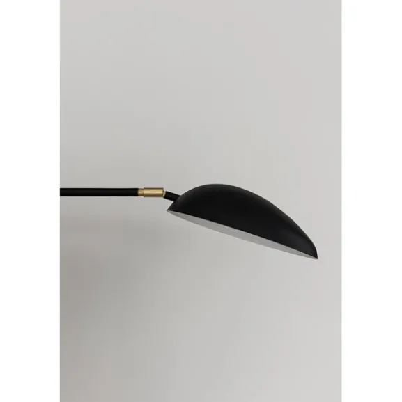 Spoon golvlampa, mattsvart/mässing 167cm