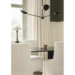 Spoon taklampa, mattsvart/mässing Ø150