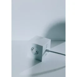 Square 1 USB-C/magnet grenuttag, White Martinelli Luce edition 1,8m
