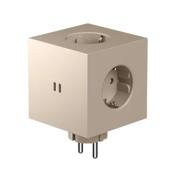 Square 2 USB/grenuttag, Beige