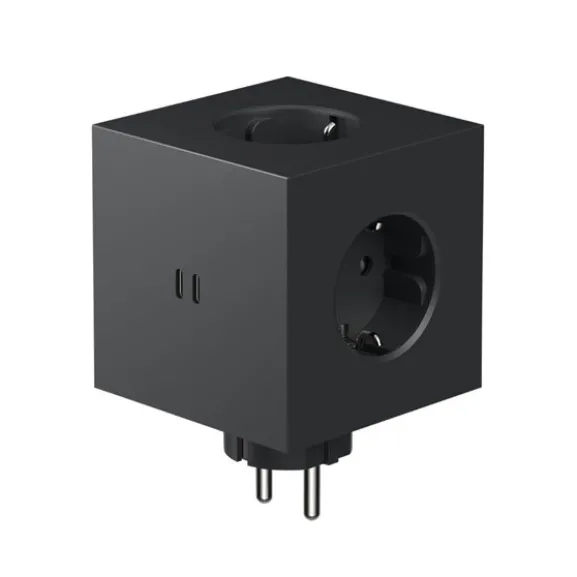 Square 2 USB/grenuttag, Stockholm Black