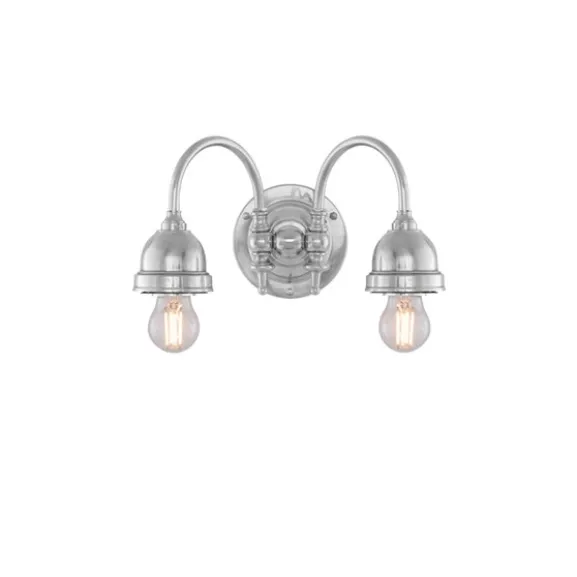 Stackelberg Vägglampa IP21, förnicklad mässing