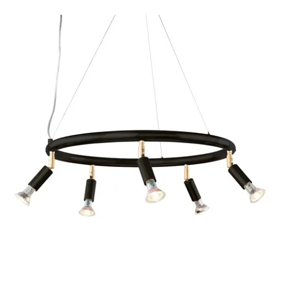 Star 5 spotlight rund, svart 60cm