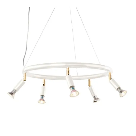 Star 5 spotlight rund, vit 60cm